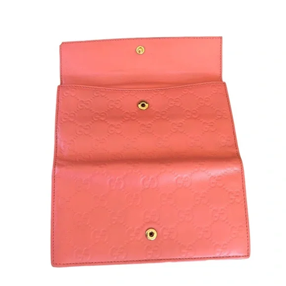 👛Gucci Soft Pink Goldtone Heart Snap Wallet with box Multi-Host Pick Gorgeous!!! - Picture 7 of 17